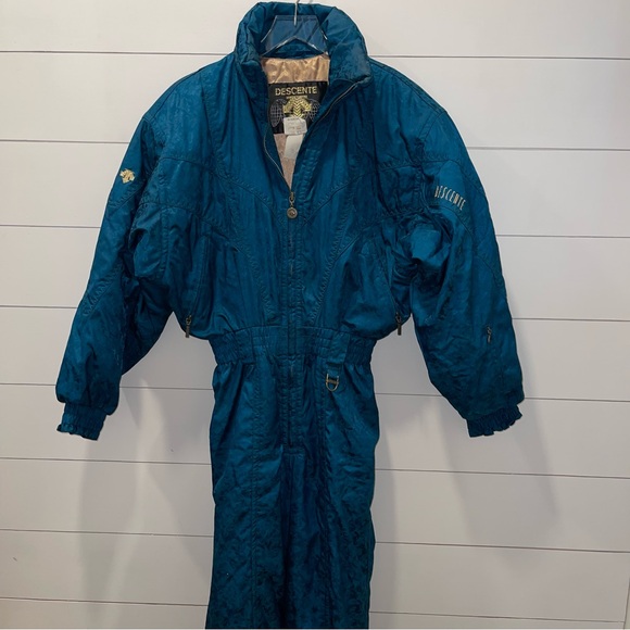 Descente Vintage 80-90’s Teal Winter Ski Snow Jumpsuit Womens Size 10 - Picture 1 of 15